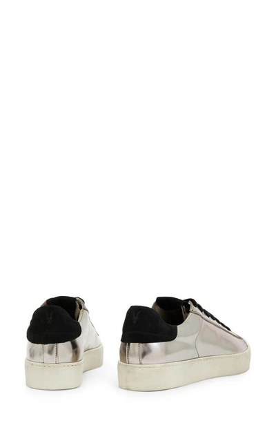 Shop Allsaints Shana Metallic Sneaker In Silver