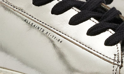 Allsaints Shana Metallic Sneaker In Silver