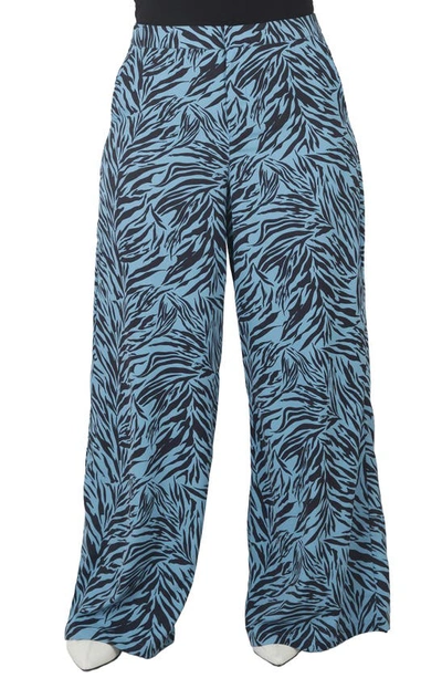 Standards & Practices High Waist Wide Leg Pants In Zebra Fever
