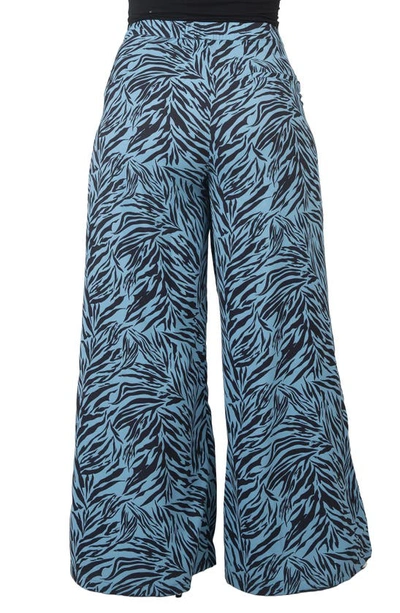Standards & Practices High Waist Wide Leg Pants In Zebra Fever