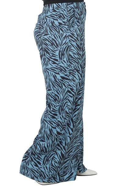 Standards & Practices High Waist Wide Leg Pants In Zebra Fever