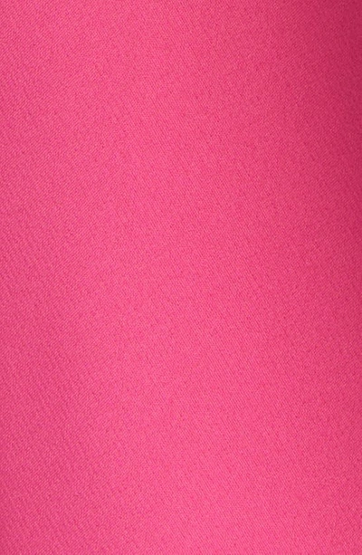 Shop Area Stars Cutout Detail Long Sleeve Crepe Cocktail Dress In Fuchsia