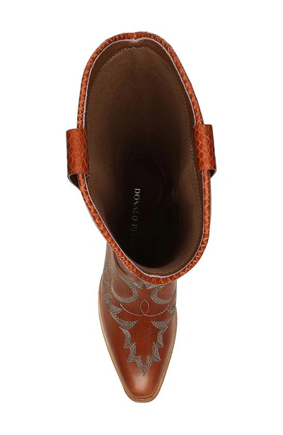 Donald Pliner Marina Over The Knee Western Boot In Cognac
