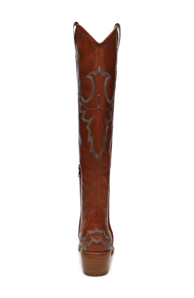 Donald Pliner Marina Over The Knee Western Boot In Cognac