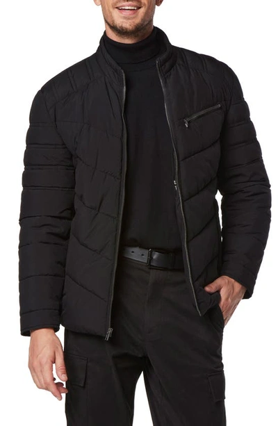 Andrew Marc Winslow Quilted Jacket In Black