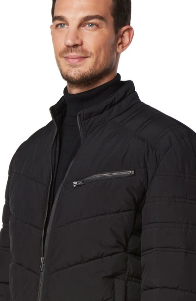 Andrew Marc Winslow Quilted Jacket In Black