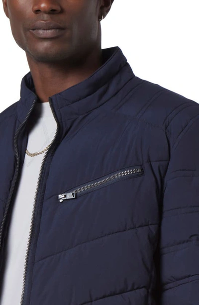 Andrew Marc Winslow Quilted Jacket In Navy