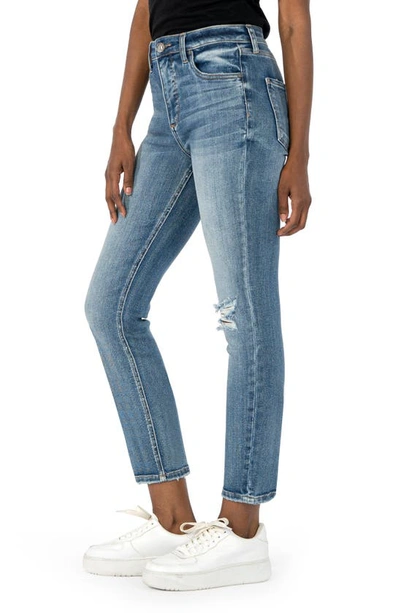 Kut From The Kloth Naomi Fab Ab High Waist Ankle Slim Straight Leg Jeans In Gem