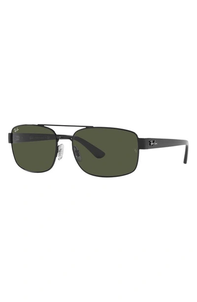 Ray Ban 61mm Pillow Sunglasses In Black