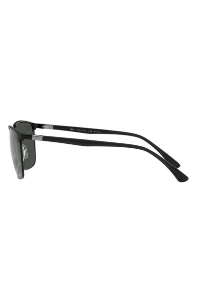 Ray Ban 57mm Polarized Square Sunglasses In Dark Grey