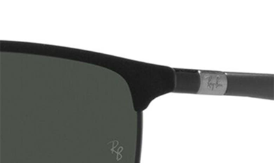 Ray Ban 57mm Polarized Square Sunglasses In Dark Grey