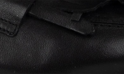 Shop Patricia Green Tassel Lug Sole Loafer In Black Napa