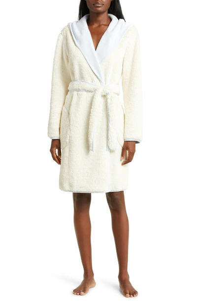 Shop Ugg Portola Reversible Hooded Robe In Pool Blue Heather