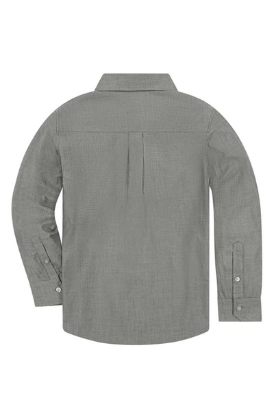 Andy & Evan Boy's Cotton Button-down Shirt In Grey