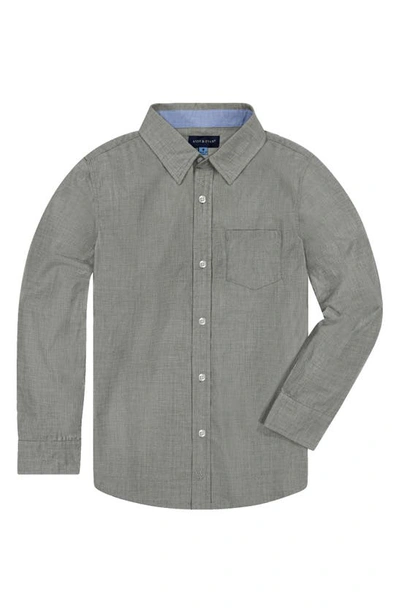 Andy & Evan Boy's Cotton Button-down Shirt In Grey