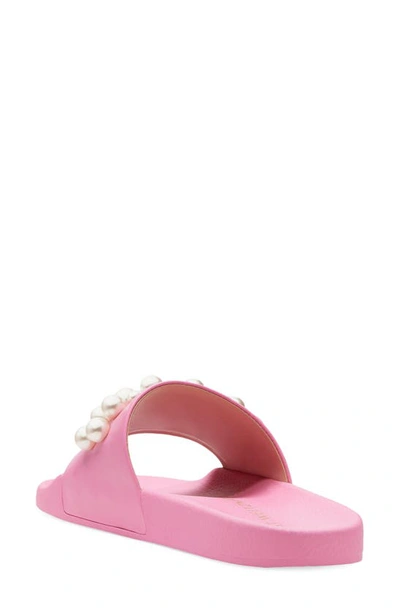 Shop Stuart Weitzman Goldie Slide Sandal In India Pink