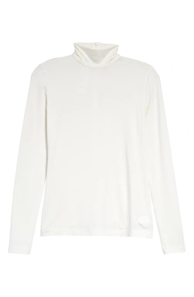 Akris Mock Neck Stretch Modal Top In 211 Off White