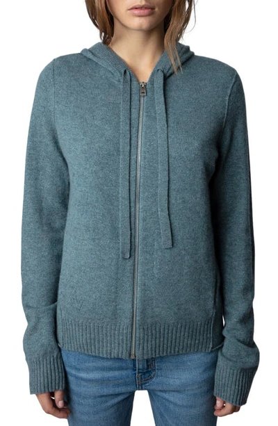 Zadig & Voltaire Star Patch Cashmere Hoodie In Nuage | ModeSens