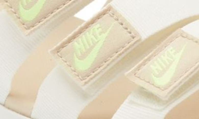Shop Nike Icon Classic Platform Sandal In Sail/ Ghost Green/ Sanddrift