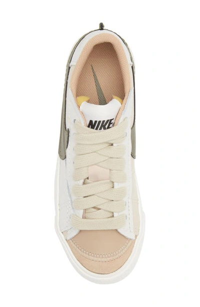 Shop Nike Blazer Low '77 Jumbo Sneaker In Sanddrift/ Olive/ Light Silver