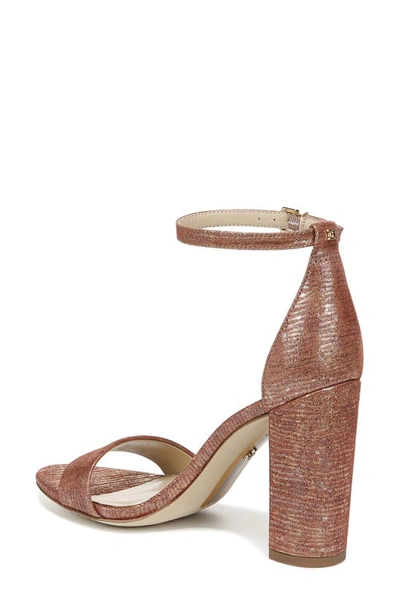 Shop Sam Edelman Yaro Ankle Strap Sandal In Rust Pink
