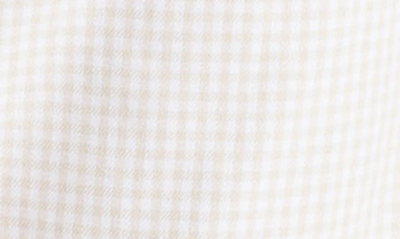Brixton Victory High Waist Wide Leg Ankle Pants In Beige Gingham