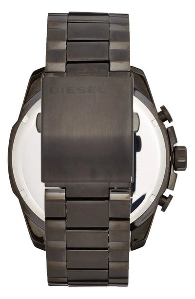 Shop Diesel 'mega Chief' Chronograph Bracelet Watch, 51mm In Black/ Iridescent Crystal