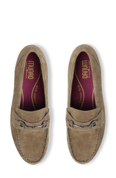 Shop Munro Gryffin Leather Loafer In Toasted Sesame Suede