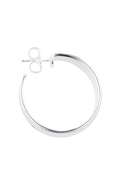 Ippolita Sterling Silver Classico Medium Hammered Hoop Earrings In Silver