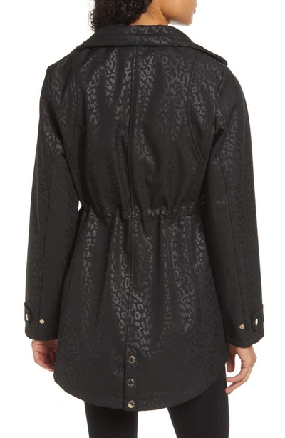 Gallery Soft Shell Water Resistant Raincoat In Leopard