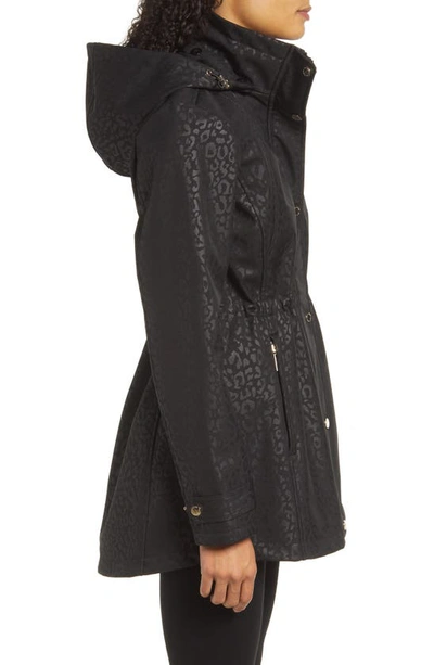 Gallery Soft Shell Water Resistant Raincoat In Leopard