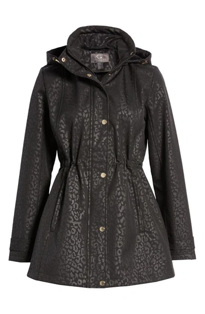 Gallery Soft Shell Water Resistant Raincoat In Leopard