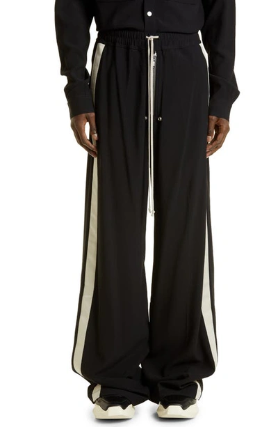 Geth Belas Side Stripe Track Pants In Black/ Pearl
