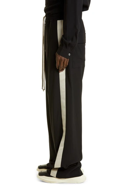 Geth Belas Side Stripe Track Pants In Black/ Pearl