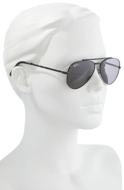 Shop Ray Ban New Aviator 55mm Pilot Sunglasses In Black