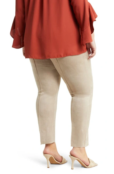Vince Camuto Faux Suede Leggings In Latte