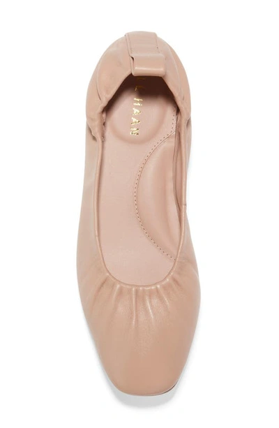 Shop Cole Haan Ballet Flat In Nude Leather