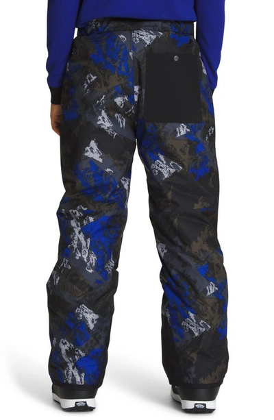 Shop The North Face Kids' Freedom Waterproof Insulated Snow Pants In Black Mountaintop Print