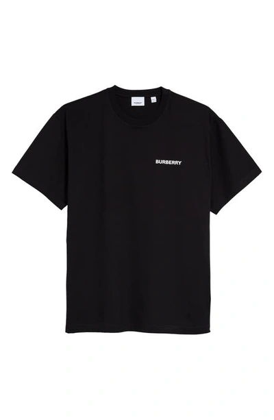 Shop Burberry Oversize Rutherford Ekd Graphic Tee In Black
