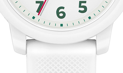 Shop Lacoste Kids' 12.12 Silicone Strap Watch, 33mm In White