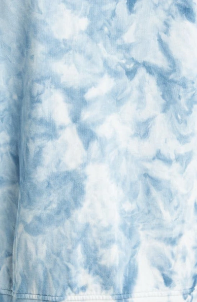 Polo Ralph Lauren Tie Dye Fleece Hoodie In Light Navy Cloud Wash