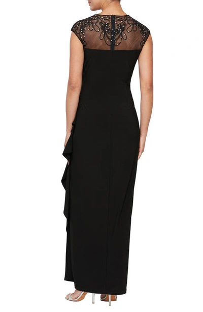 Alex Evenings Empire Waist Gown In Black