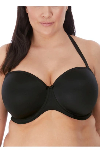 Shop Elomi Smooth Full Figure Strapless Underwire Bra In Black