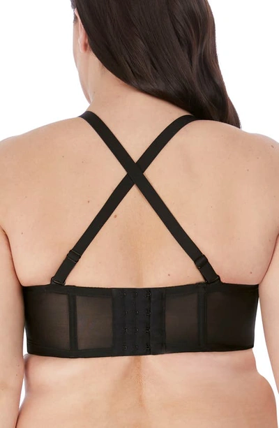 Elomi Smooth Full Figure Strapless Underwire Bra In Black