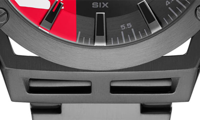 Shop Diesel Timeframe Chronograph Silicone Strap Watch, 48mm In Gunmetal