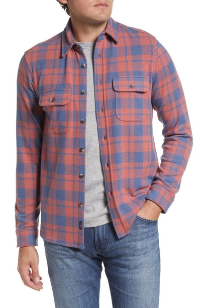 Shop Faherty Legend Buffalo Check Flannel Button-up Shirt In Rose Blue Check