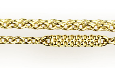 Lagos Signature Caviar Long Station Necklace In Gold