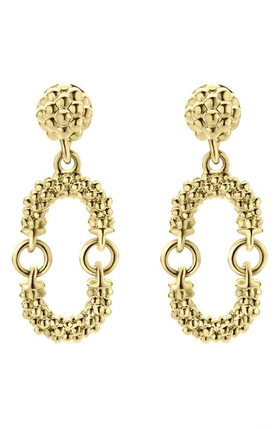 Shop Lagos Oval Drop Earrings In Gold