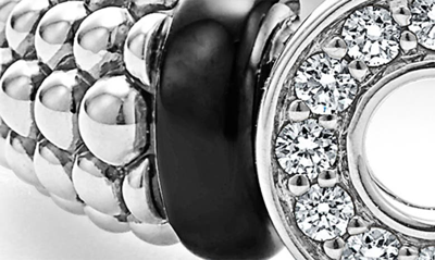 Shop Lagos Black Caviar Diamond Ring In Silver Black Diamond