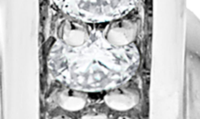 Lagos Sterling Silver Caviar Spark Diamond Huggie Hoop Earrings In Silver Diamond